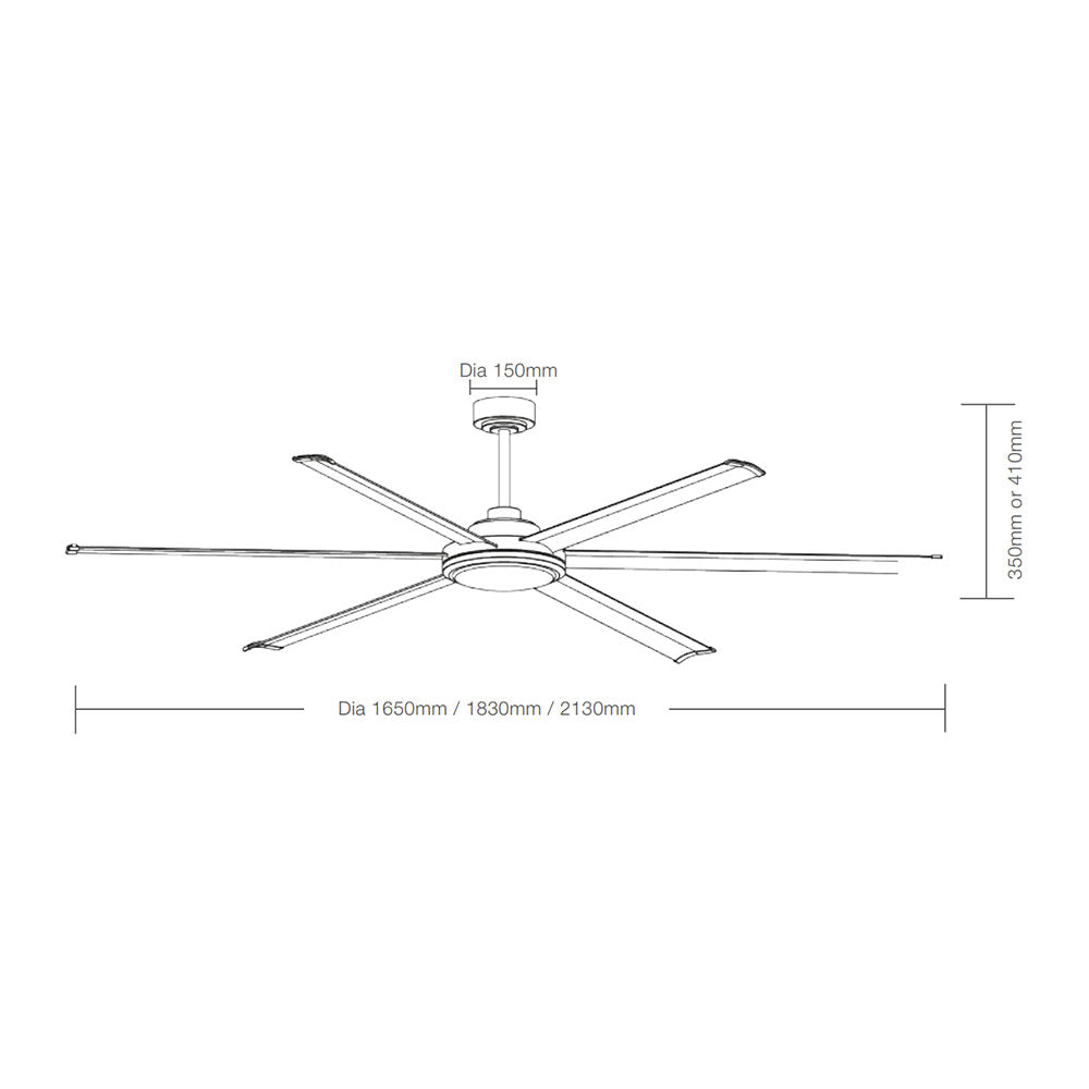Albatross II DC 72" Smart Ceiling Fan With WIFI Remote Control + LED Light Brushed Nickel - MDCAB + MDCALKITB +MDCAB180B
