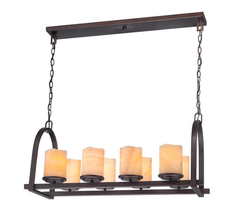 Aldora 8 Light Island Light Palladian Bronze - QZ/ALDORA8/ISLE