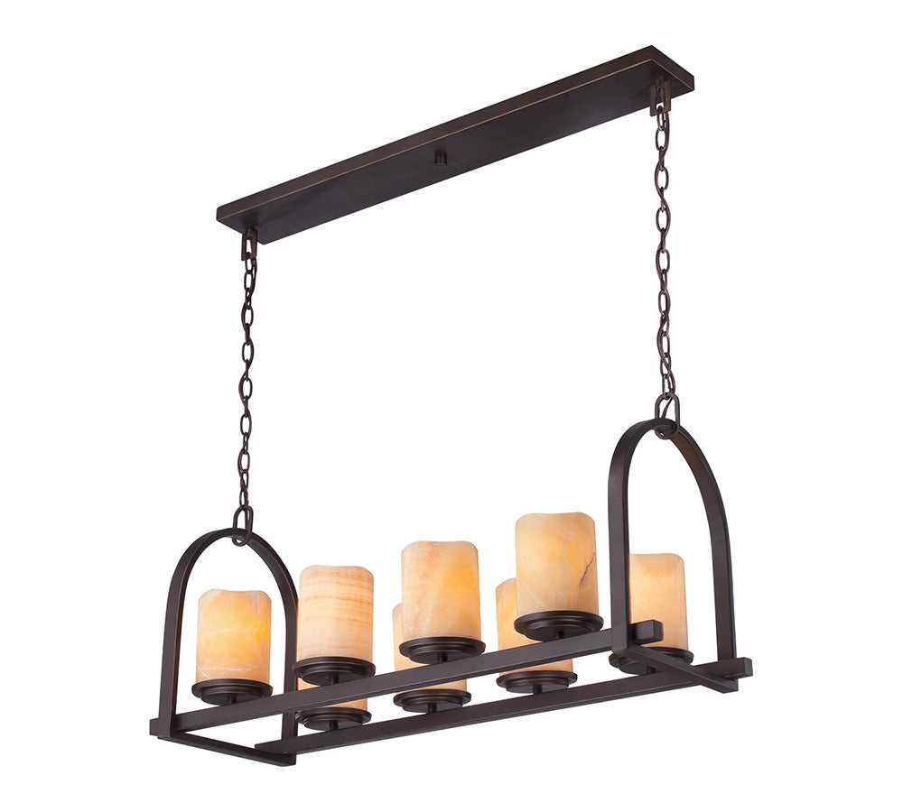 Aldora 8 Light Island Light Palladian Bronze - QZ/ALDORA8/ISLE