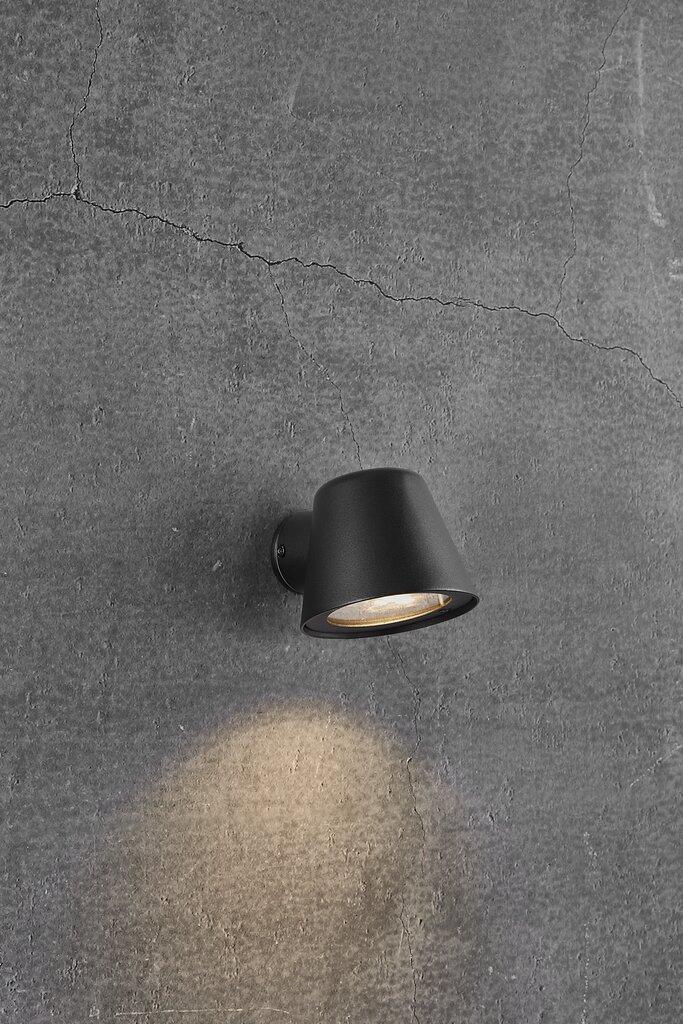 Aleria 240V GU10 Outdoor Wall Light Black - 2019131003