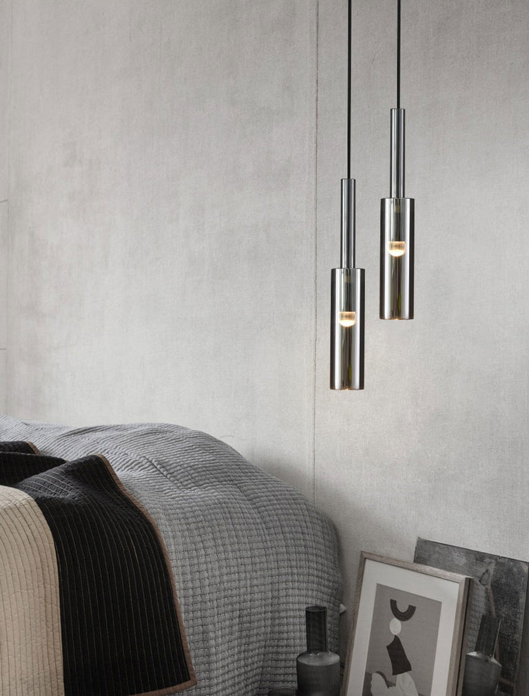 Alexa 1 Light Pendant Black / Grey