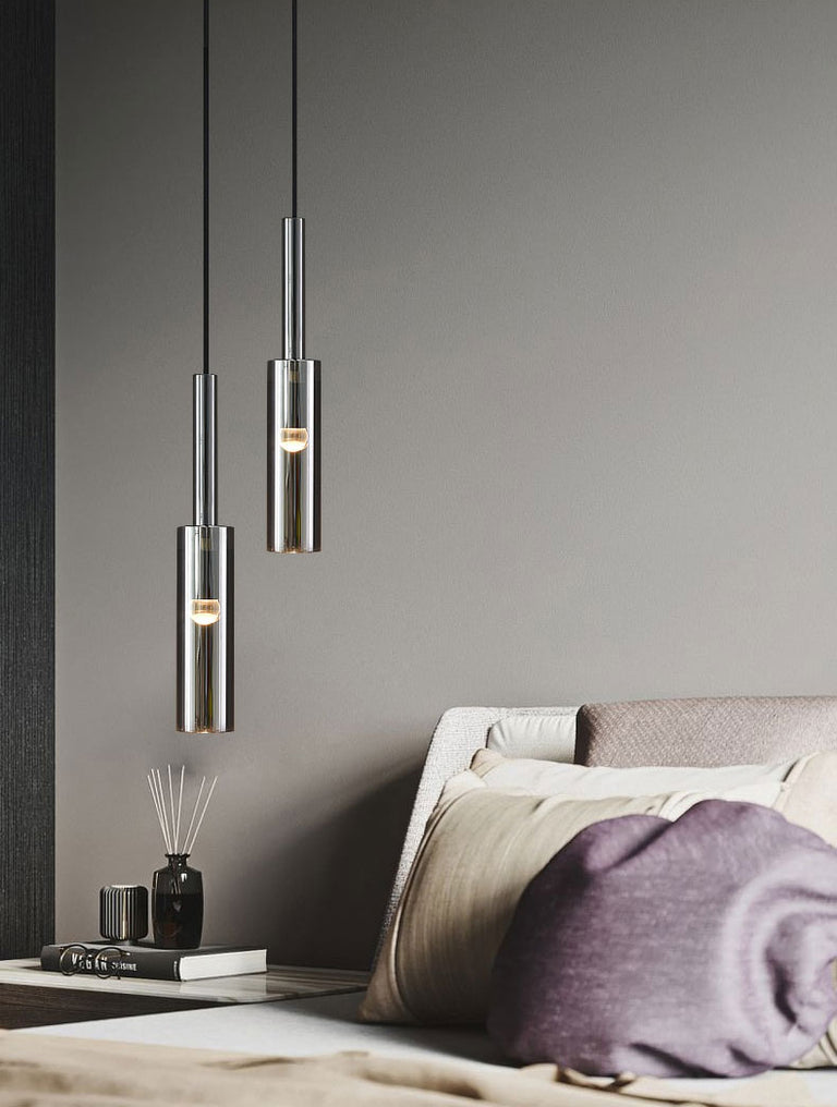 Alexa 1 Light Pendant Black / Grey
