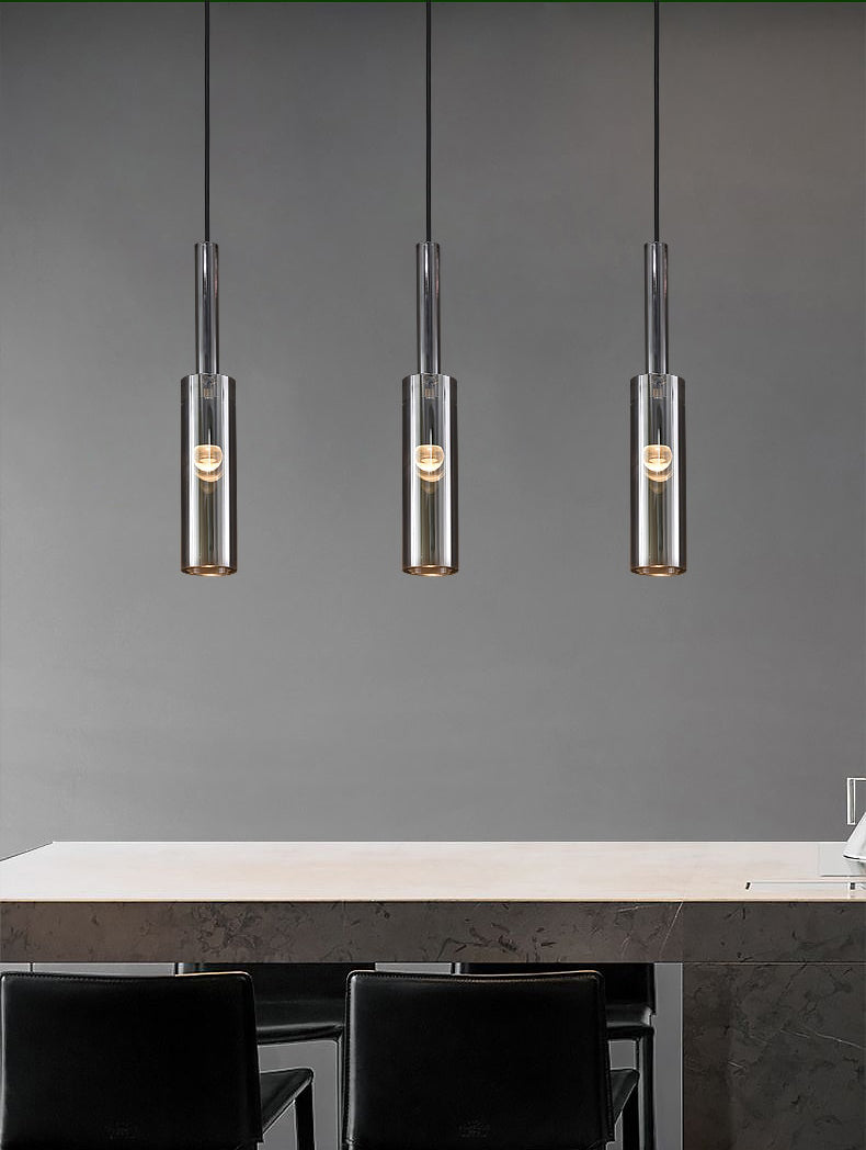 Alexa 1 Light Pendant Black / Grey