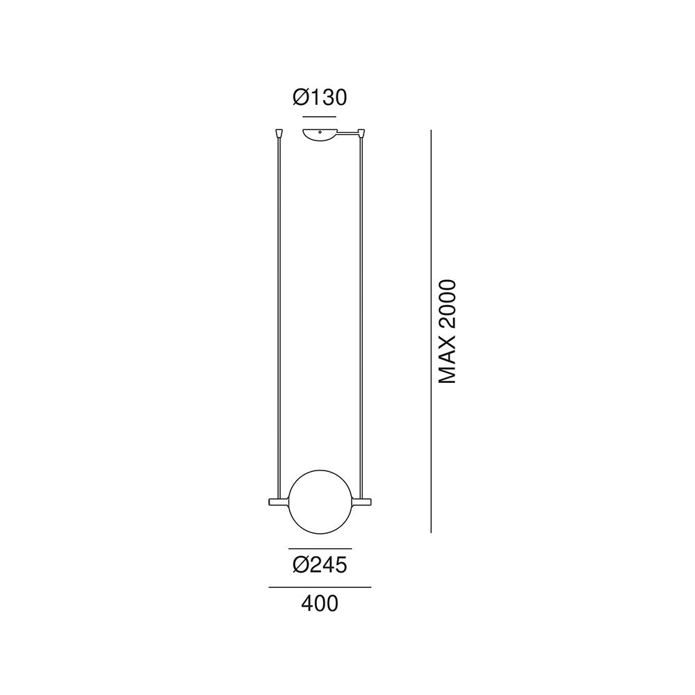 Alma 1 Light Medium 13W LED Dimmable Pendant Natural Brass / Warm White - 282.04.ON