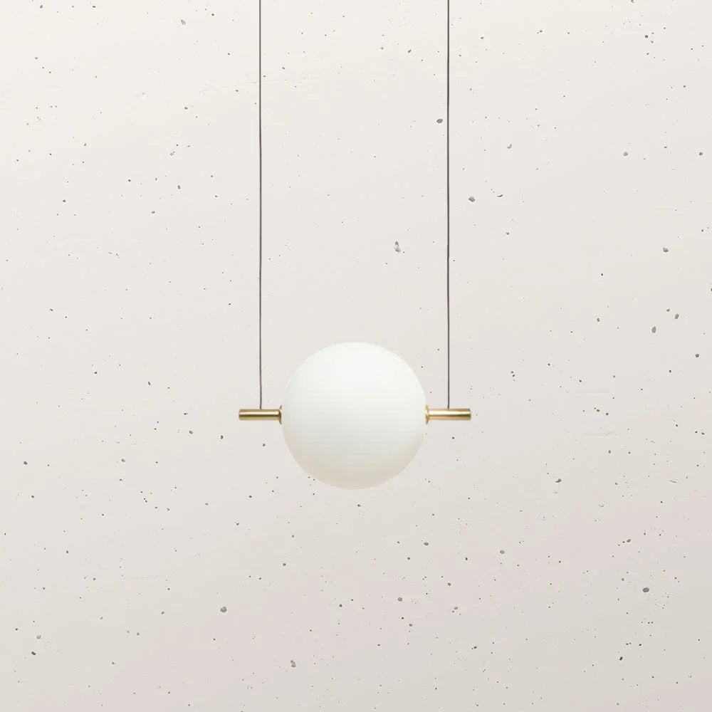 Alma 1 Light Medium 13W LED Dimmable Pendant Natural Brass / Warm White - 282.04.ON