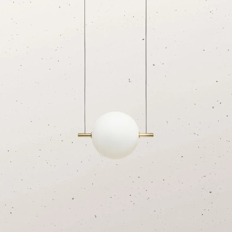 Alma 1 Light Medium 13W LED Dimmable Pendant Natural Brass / Warm White - 282.04.ON