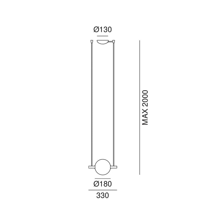 Alma 1 Light Small 9W LED Dimmable Pendant Natural Brass / Warm White - 282.05.ON