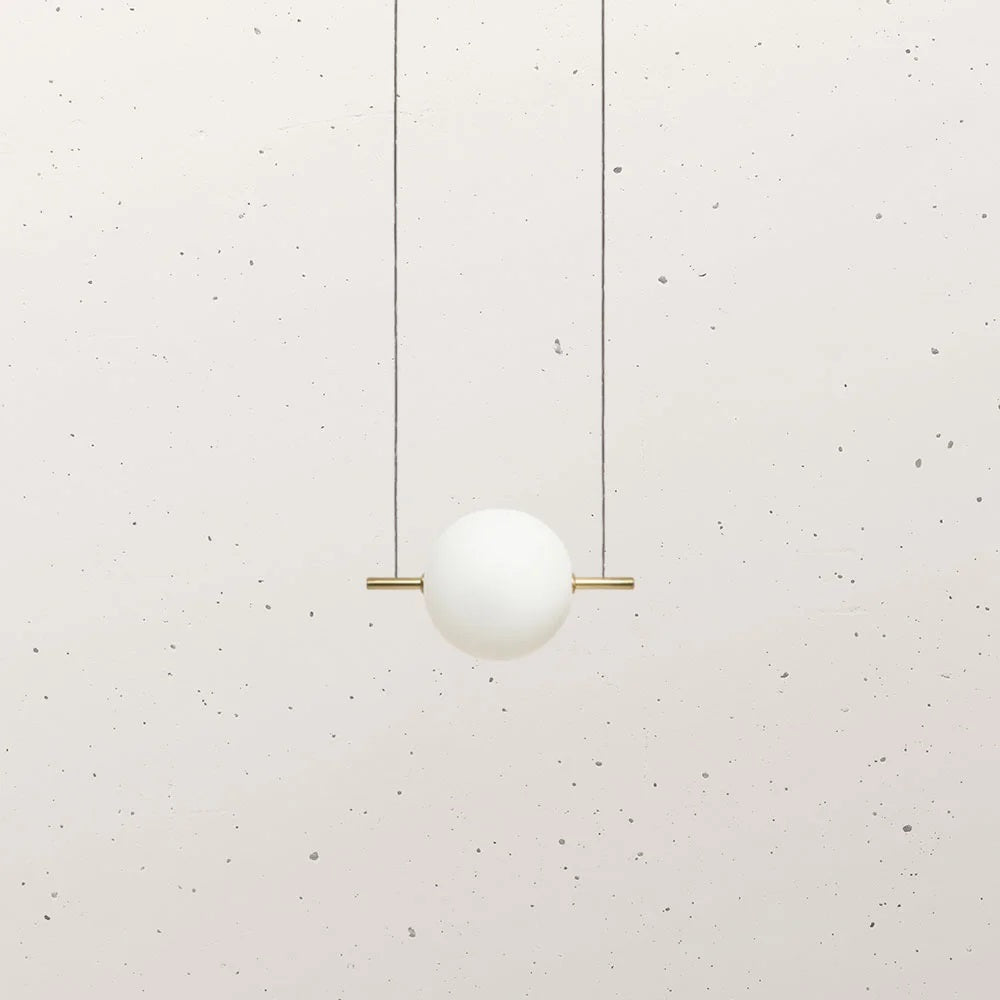 Alma 1 Light Small 9W LED Dimmable Pendant Natural Brass / Warm White - 282.05.ON