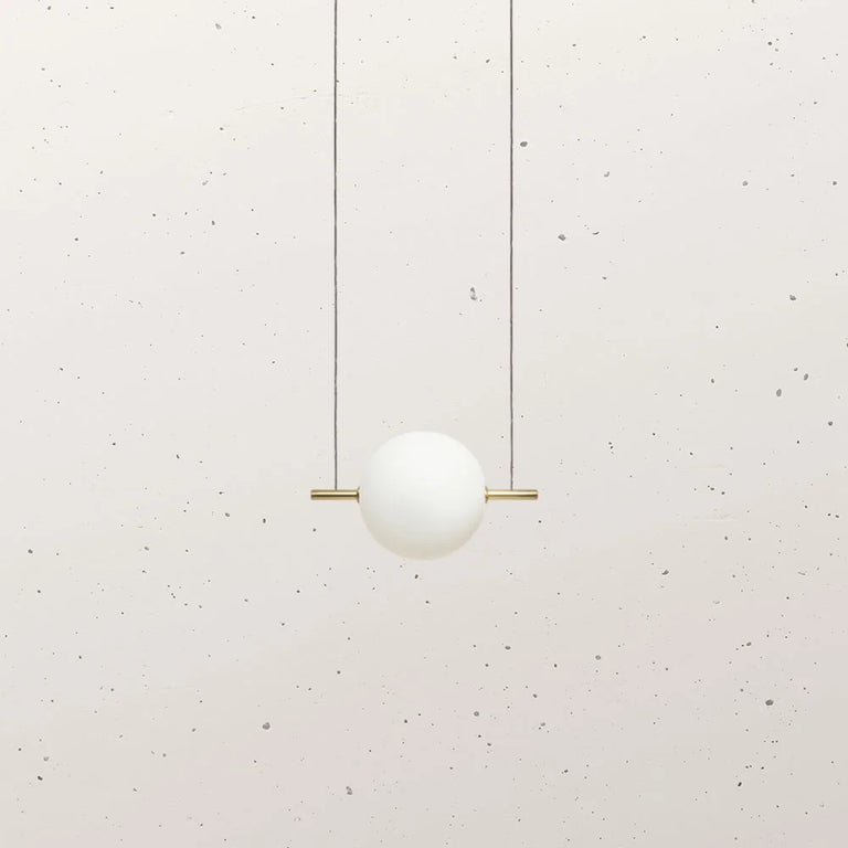 Alma 1 Light Small 9W LED Dimmable Pendant Natural Brass / Warm White - 282.05.ON