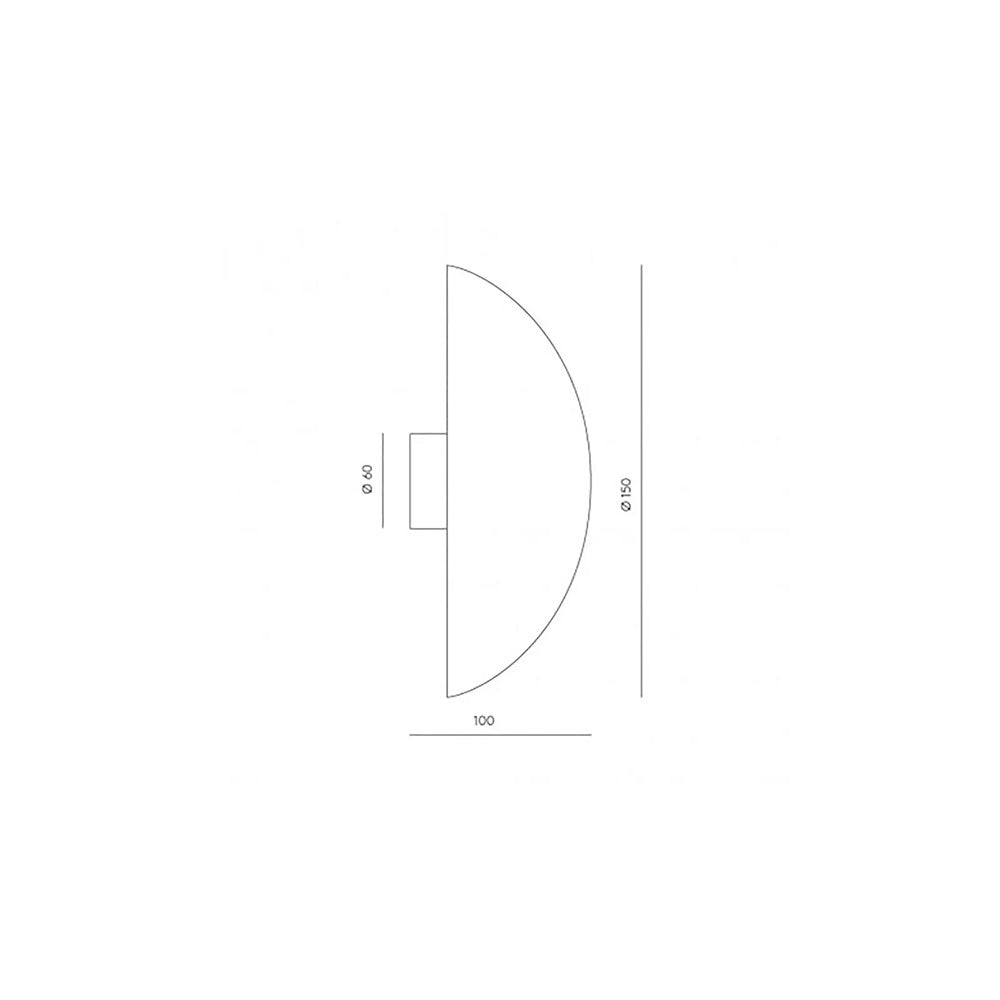 Altun 9W LED Wall Light Small Matt Black - ARO.A1120/15/NEG