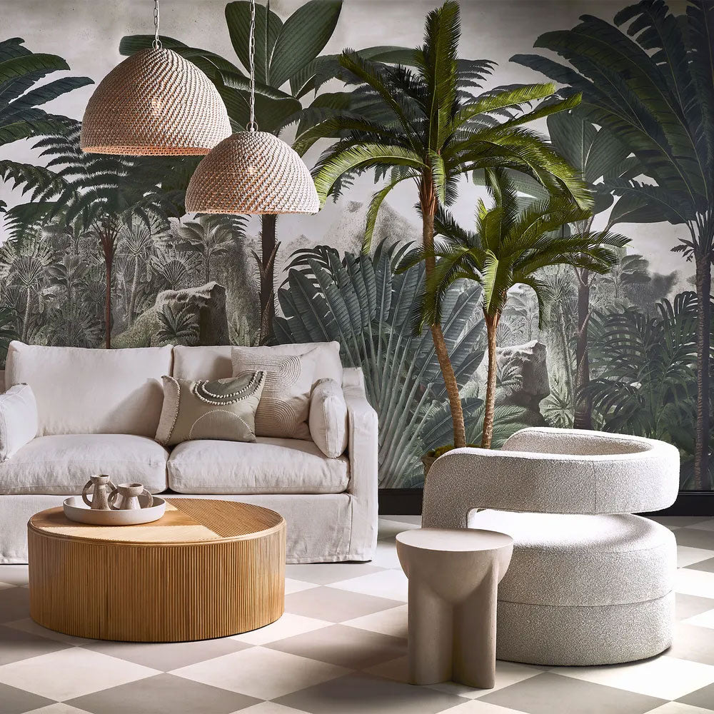 Andora Large Rattan Pendant Off White - ELVAI29249L