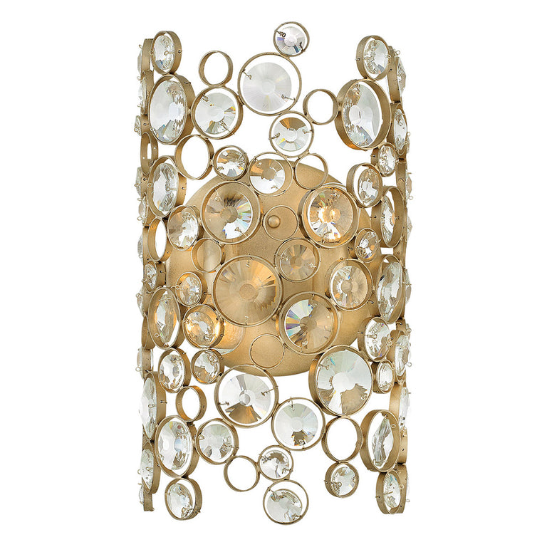 Anya 2 Light Wall Light Silver Leaf - HK-ANYA2