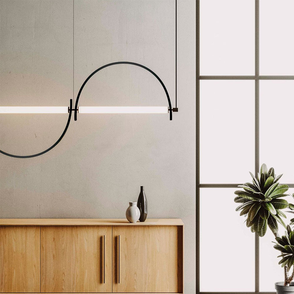 Arc LED Pendant Light Matt Black - ARO.C1292/NEG