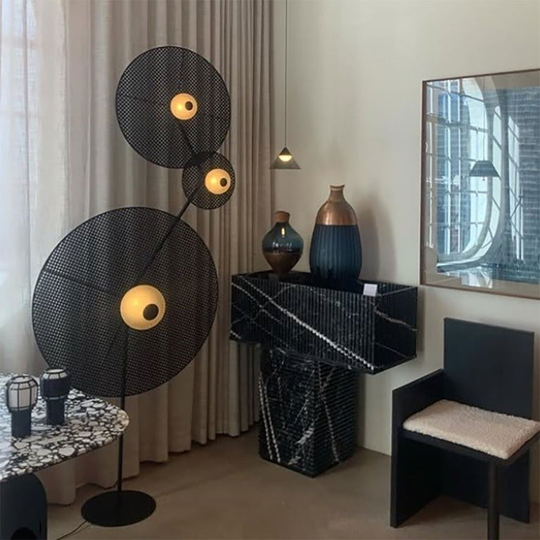 Arctic Floor Lamp Matt Black / Gold Base Only - ARO.P1256