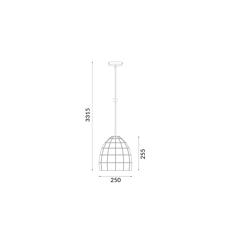 Ellipse Shape Pendant Champagne Gold - Armis5