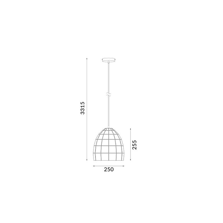 Ellipse Shape Pendant Champagne Gold - Armis5