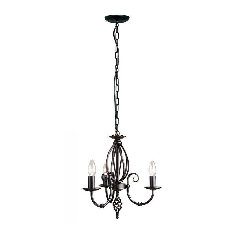 Artisan 3 Light Chandelier Black - ART3-BLACK