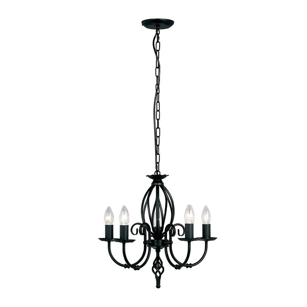 Artisan 5 Light Chandelier Black - ART5-BLACK