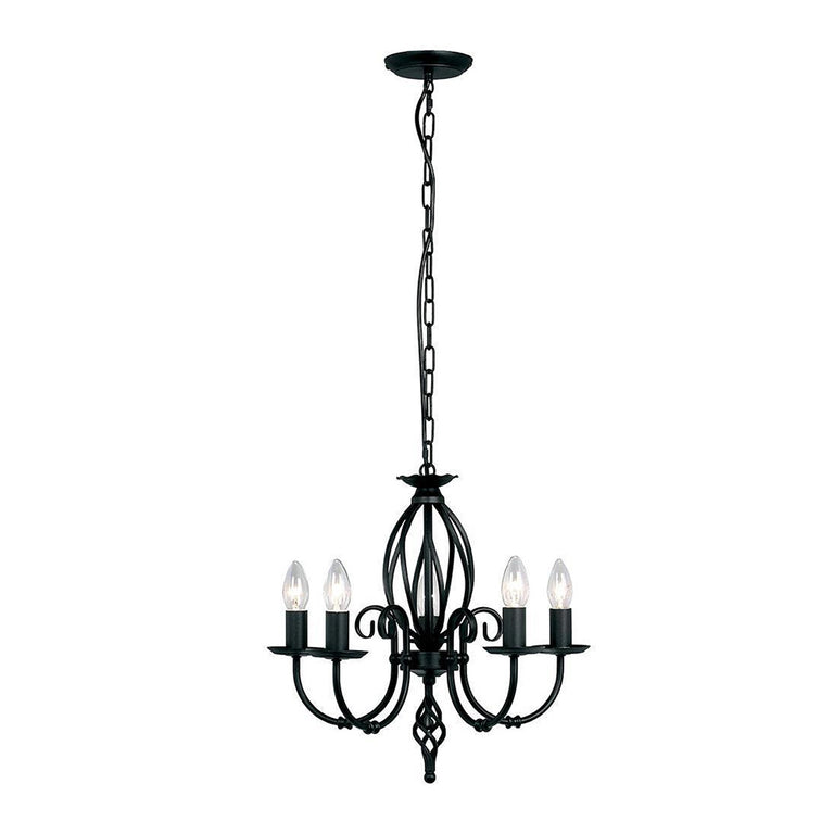 Artisan 5 Light Chandelier Black - ART5-BLACK