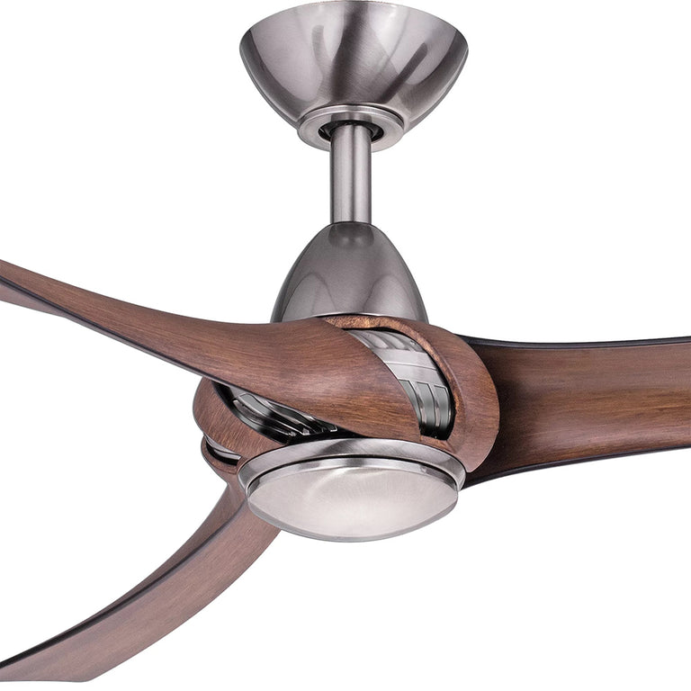 Arumi V2 52" AC Indoor / Outdoor Ceiling Fan Pewter / Koa Polymer Blades - ARU52PWKA