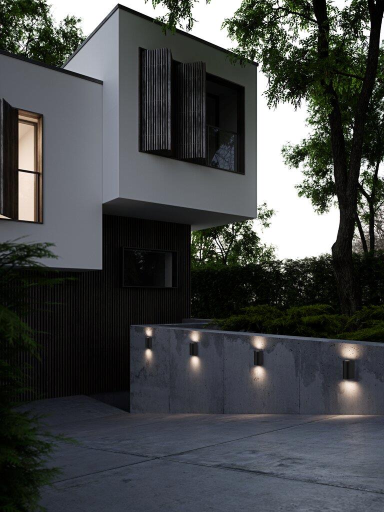 Asbol 13W 240V Up & Down LED Wall Light Black / Warm White - 84971003
