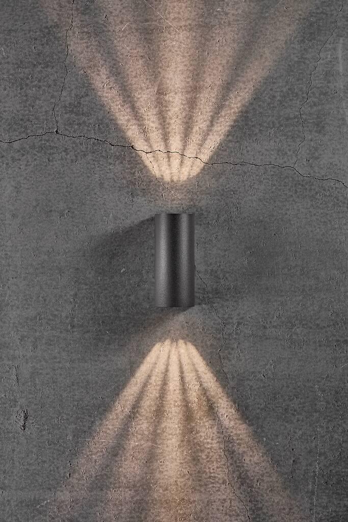 Asbol 13W 240V Up & Down LED Wall Light Black / Warm White - 84971003