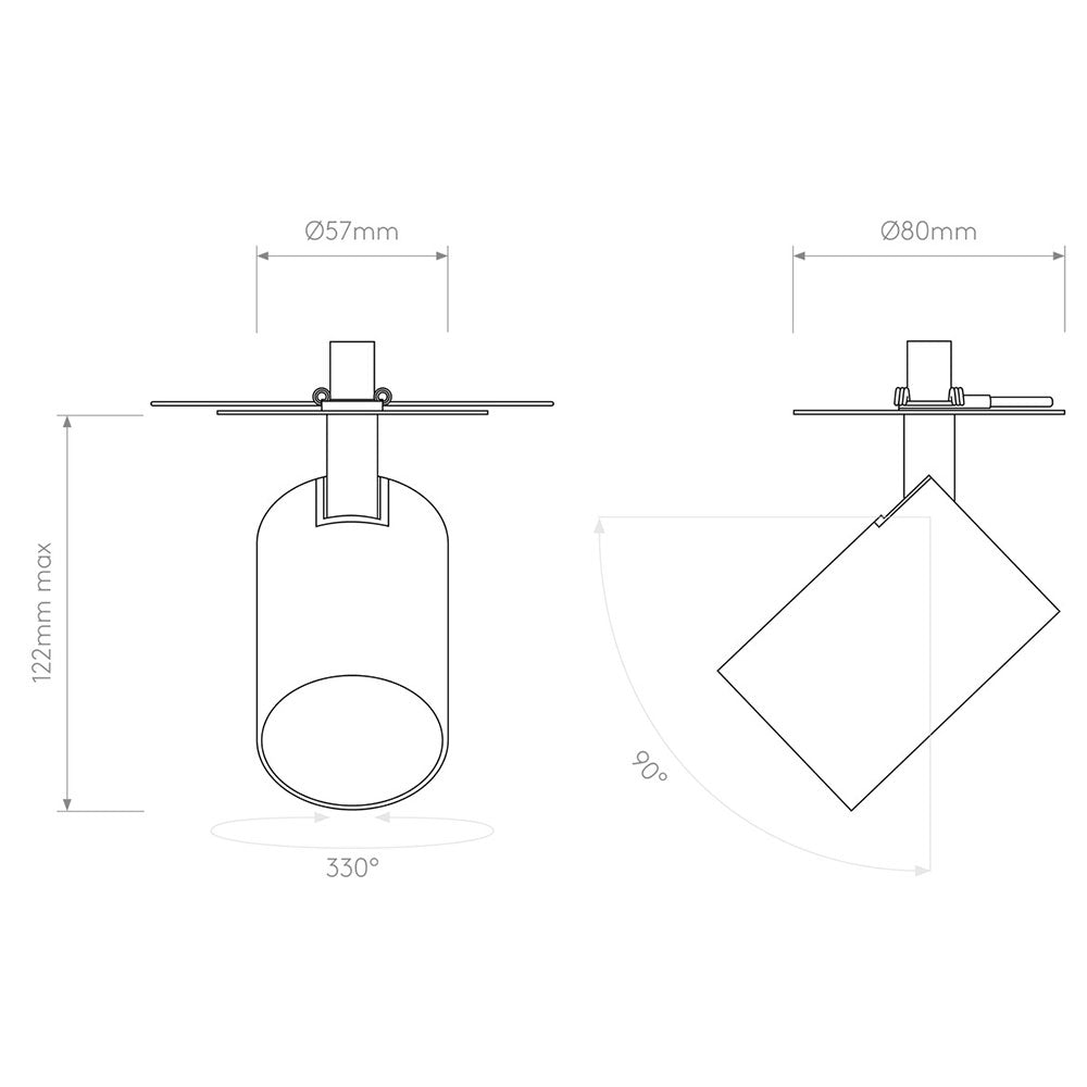 Ascoli Recessed GU10 Spotlight Bronze - 1286022