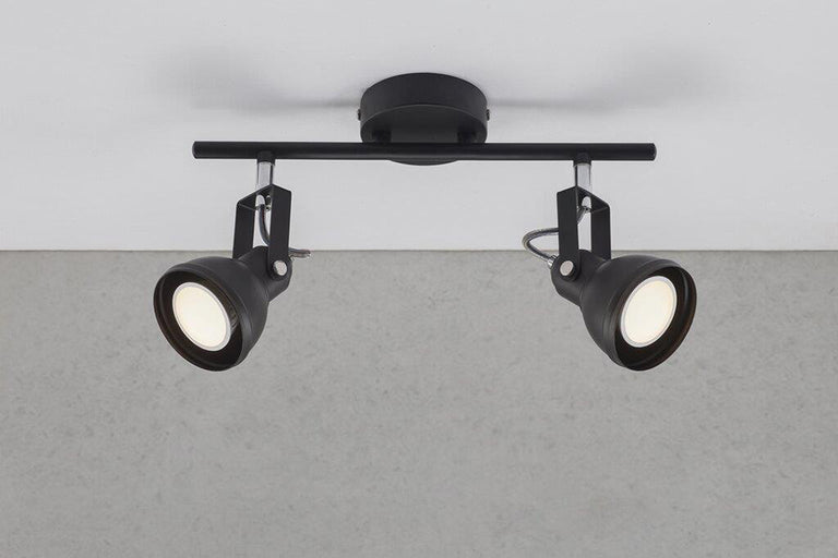 Aslak 2 Light 240V GU10 Spotlight Black - 45730103