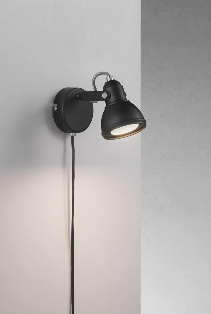 Aslak 240V GU10 Wall Light Black - 45721003