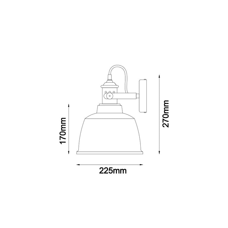 Bell Shape Wall Light Grey - Alta3W