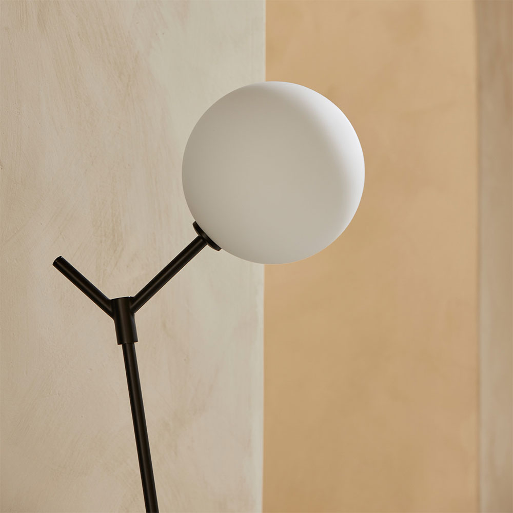 Atom 5W LED Floor Lamp Matt Black / Opal - ARO.P1214/NEG/OPAL
