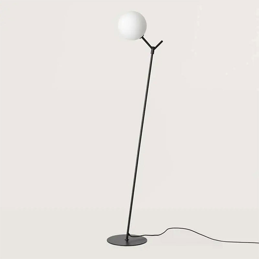 Atom 5W LED Floor Lamp Matt Black / Opal - ARO.P1214/NEG/OPAL