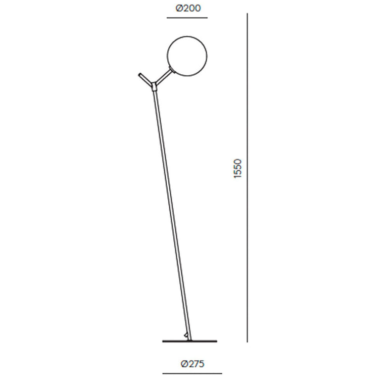 Atom 5W LED Floor Lamp Matt Brass / Opal - ARO.P1214/ORO/OPAL