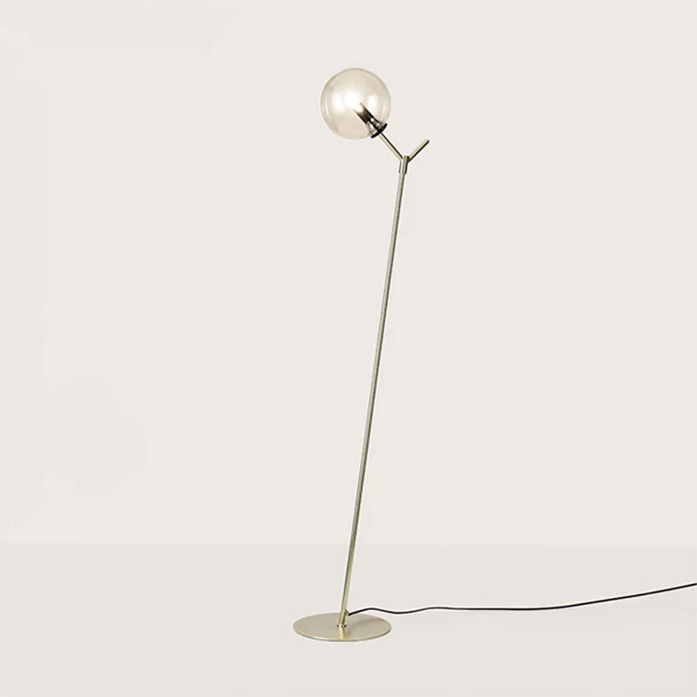Atom 5W LED Floor Lamp Matt Brass / Clear - ARO.P1214/ORO/CLR