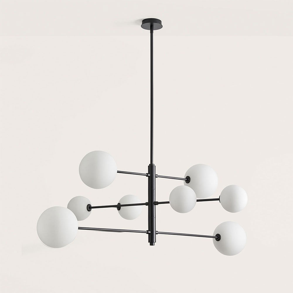 Atom 5W LED Pendant Lamp Matt Black / Opal - ARO.C1214/8/NEG/OPAL
