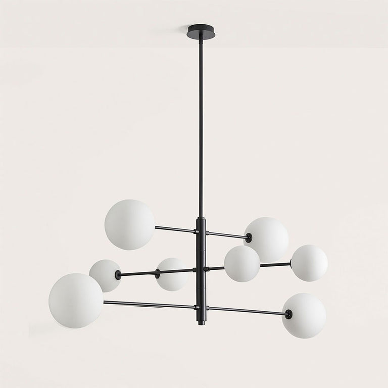Atom 5W LED Pendant Lamp Matt Black / Opal - ARO.C1214/8/NEG/OPAL