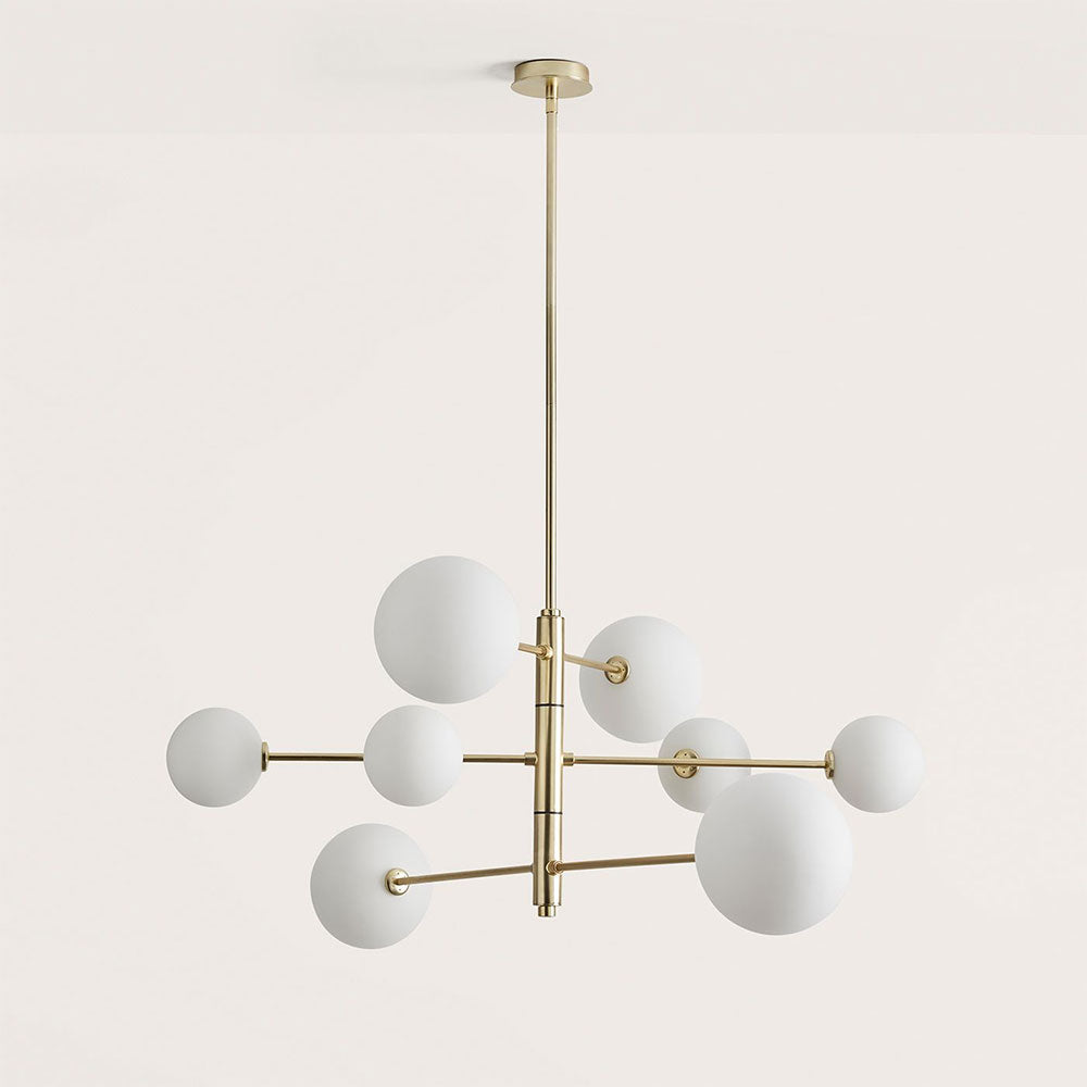 Atom 5W LED Pendant Lamp Matt Brass / Opal - ARO.C1214/8/ORO/OPAL