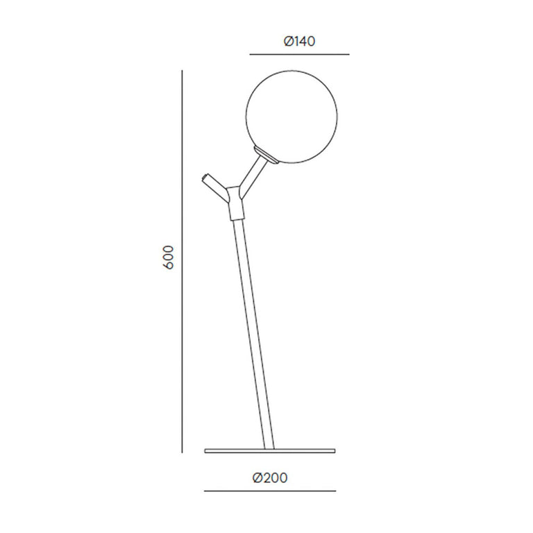 Atom 5W LED Table Lamp Matt Black / Clear - ARO.S1214/NEG/CLR