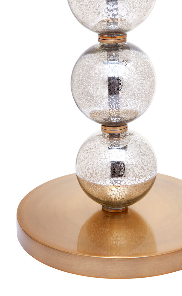 Evie 1 Light Floor Lamp Mercury / Off White - B11766