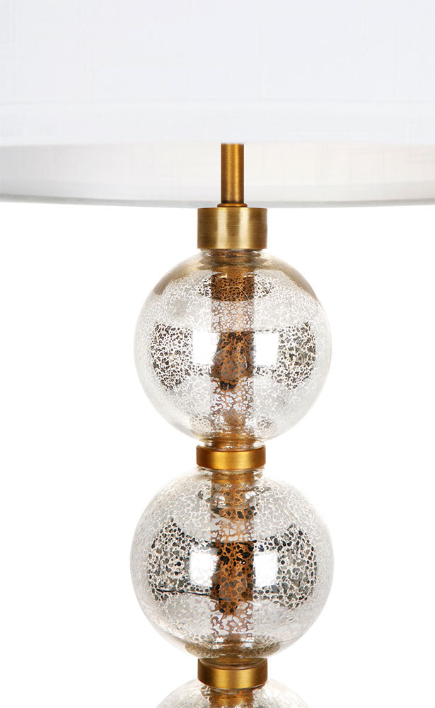Evie 1 Light Floor Lamp Mercury / Off White - B11766