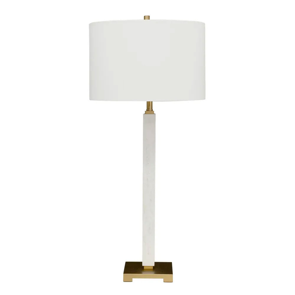Essex Marble Table Lamp White - B12450