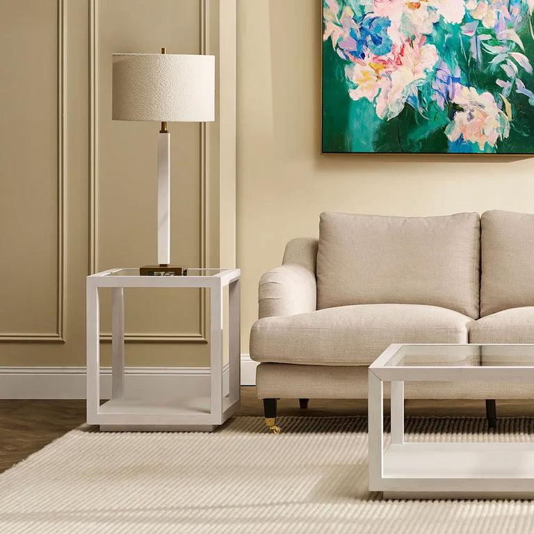 Essex Marble Table Lamp White - B12450
