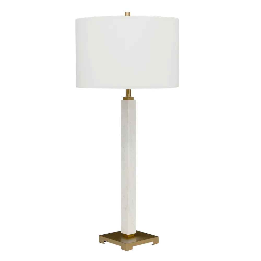 Essex Marble Table Lamp White - B12450