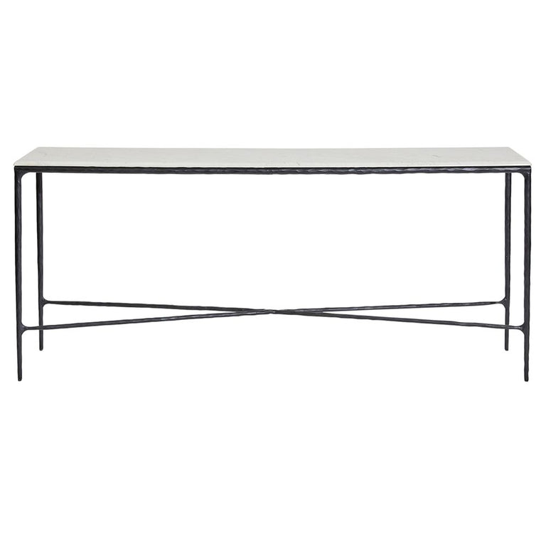 Heston Marble Console Table Large Black - B32170