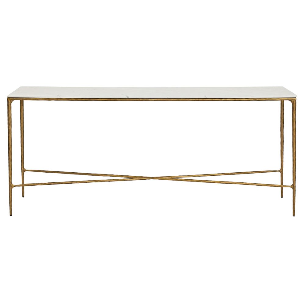 Heston Marble Console Table Large Brass - B32184