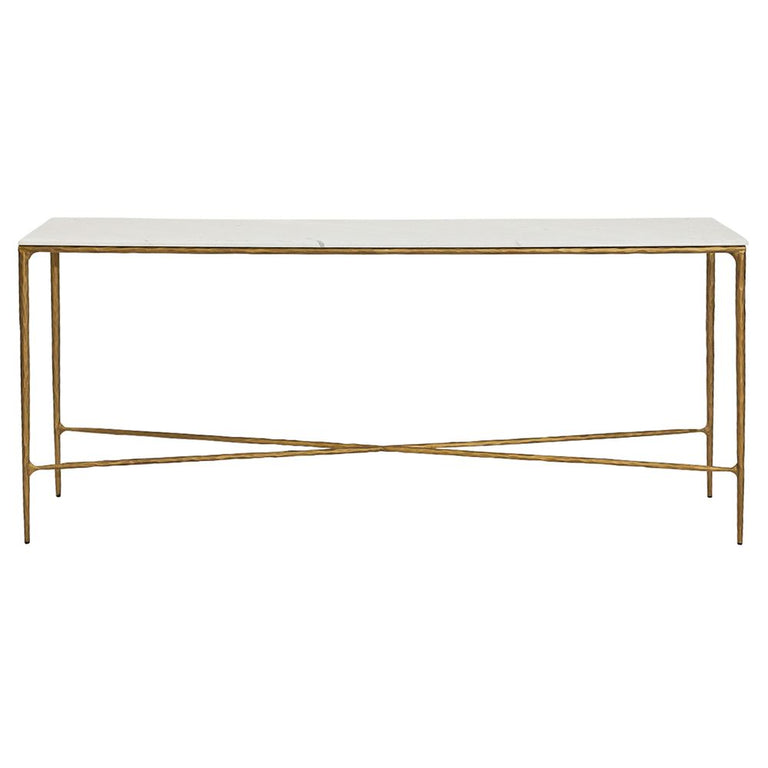 Heston Marble Console Table Large Brass - B32184