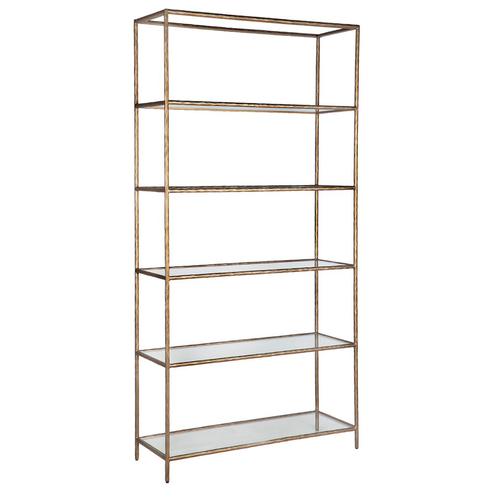 Heston Shelving Unit Brass - B32220