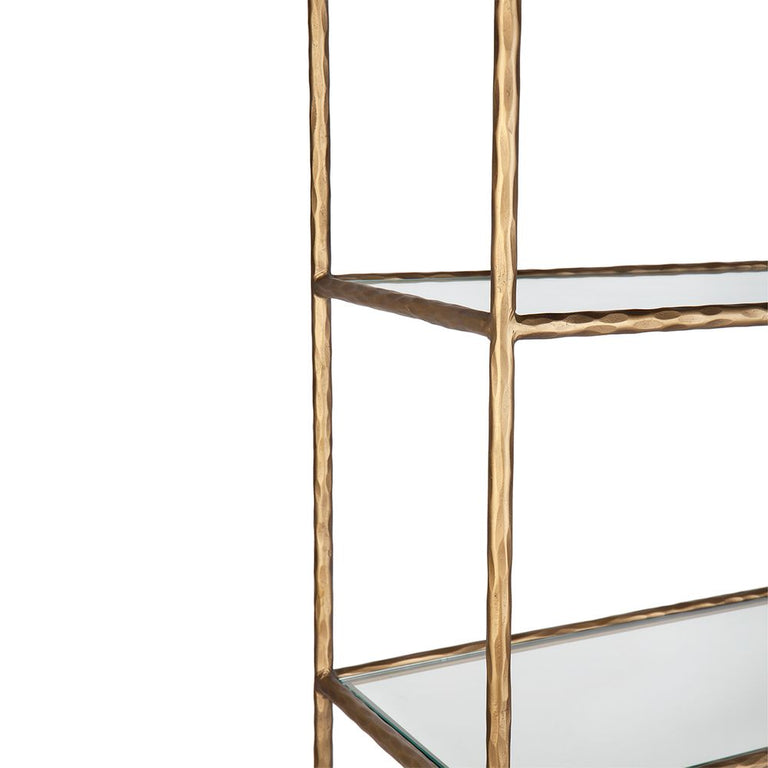 Heston Shelving Unit Brass - B32220