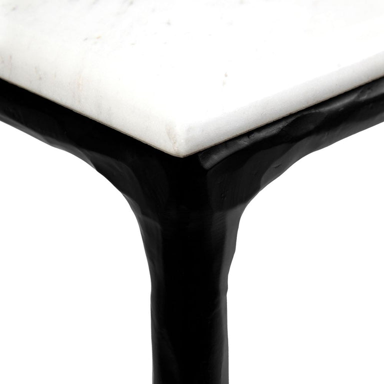 Heston Marble Console Table Medium Black - B32280