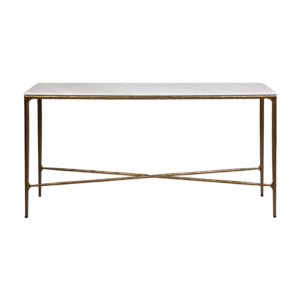 Heston Marble Console Table Medium Brass - B32281